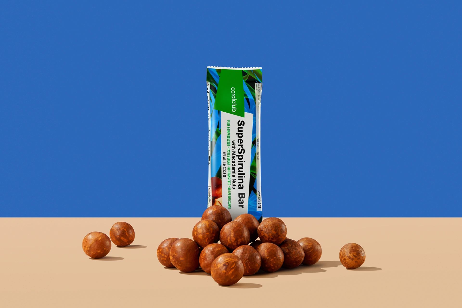 Super baretta con Spirulina e Noci di Macadamia 